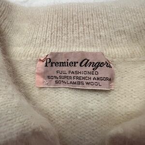 Women's Cream Angora & Wool Cardigan